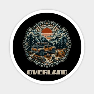 Overland Toyota sunset campground Magnet